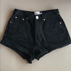 Princess Polly high waisted denim shorts